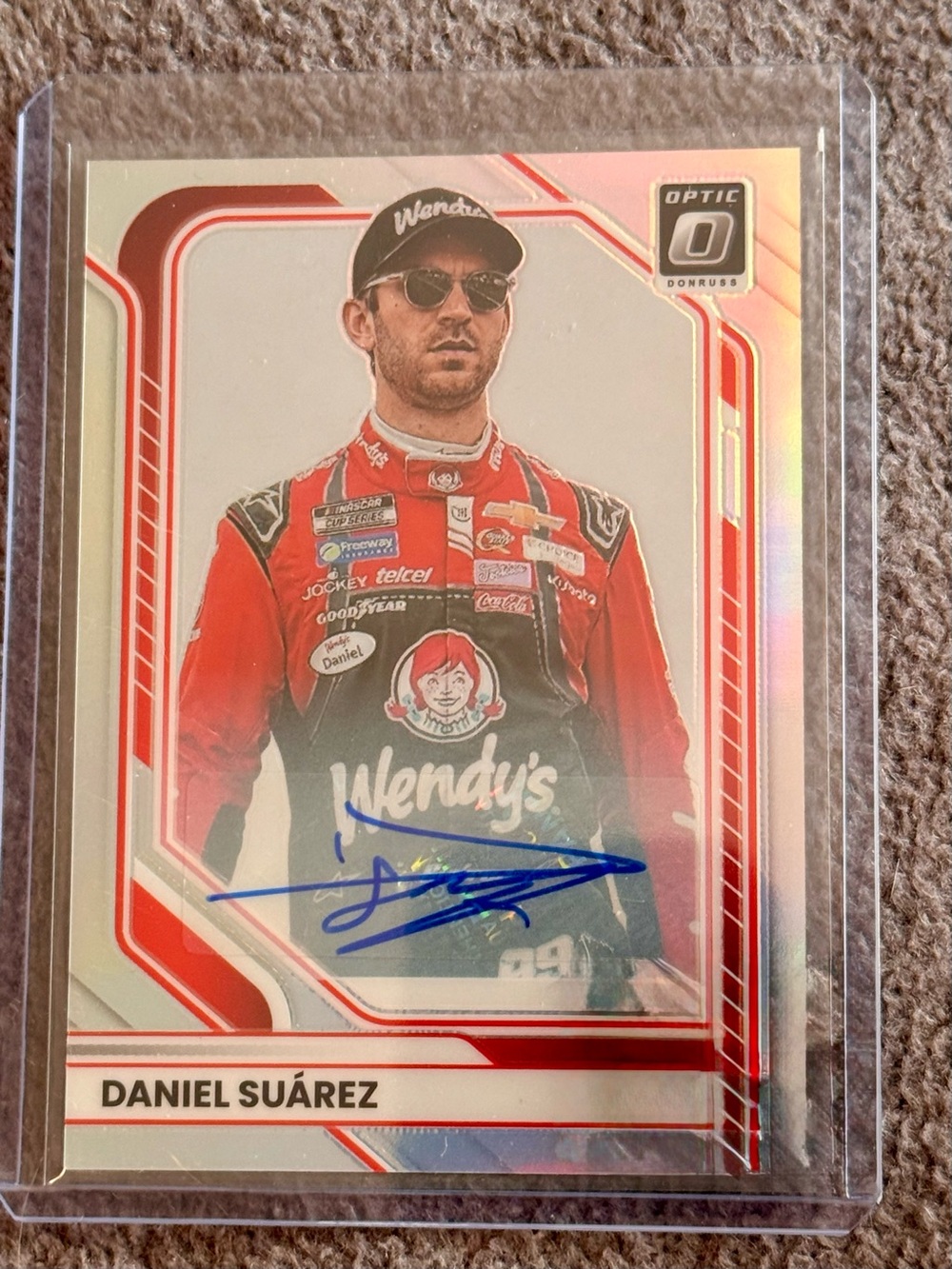 Panini Donruss Optic Daniel Suárez Autographed NASCAR Card